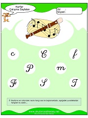 F Sesi Çalışma Sayfaları